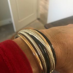 Brighton bracelet with rose gold, silver, gold & black NWOT